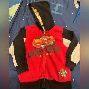 Disney Lightning McQueen Red and Black Cars Hoodie